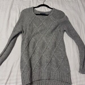 Gray Cable Knit Sweater